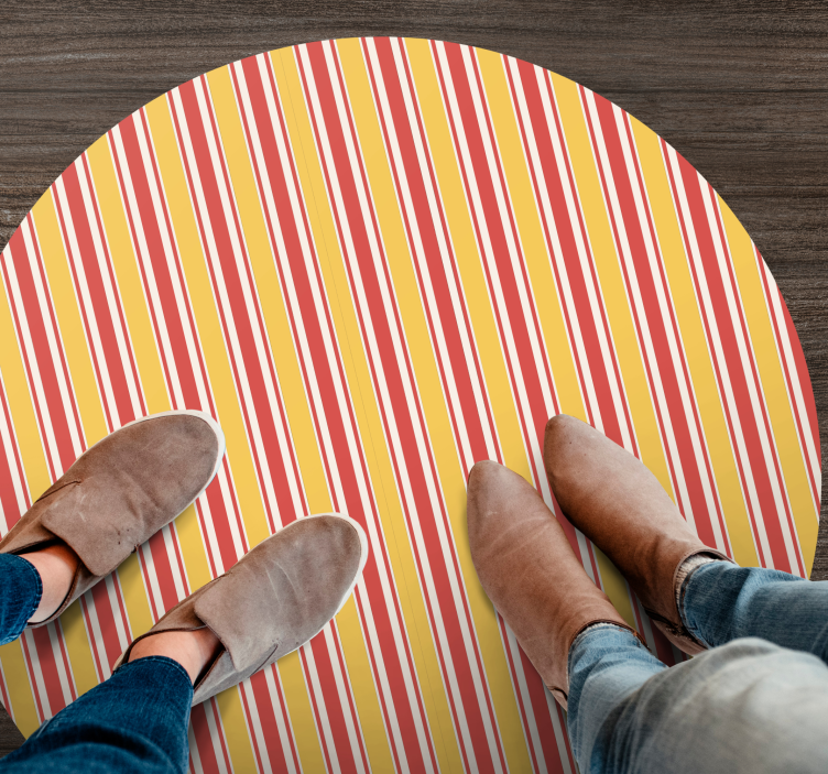 Tapete vinílico às risca amarelo e roxo - TenStickers