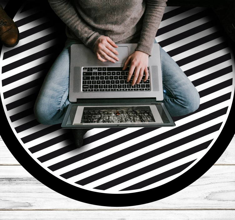 Tapete vinílico às risca listras de cor Única - TenStickers