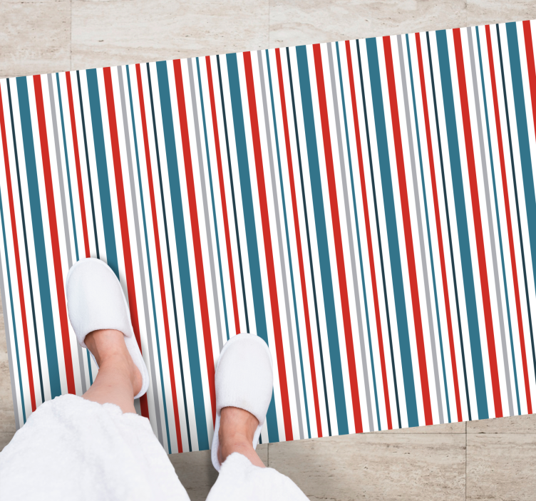 Tapete vinílico às risca padrão listrado vibrante - TenStickers