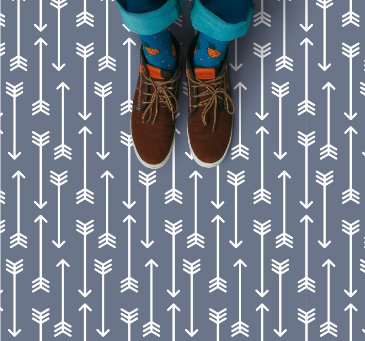 Tapete vinílico de riscas padrões de seta - TenStickers