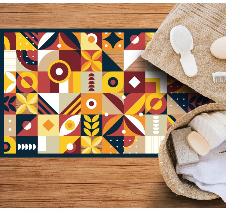 Tapete vinílico azulejos composições animadas - TenStickers