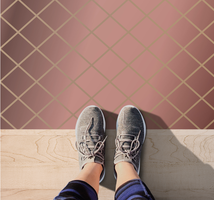 Tapete vinílico moderno padrão de diamante elegante - TenStickers