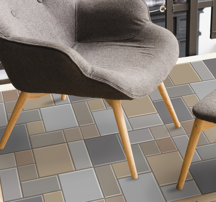 Tapete vinílico azulejos ladrilho geométrico - TenStickers