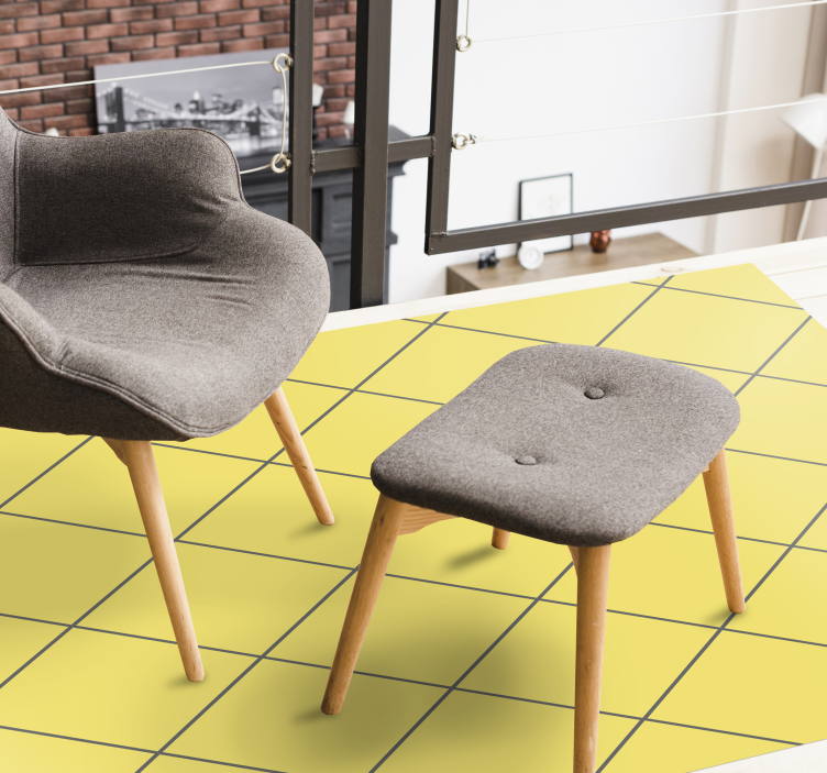 Tapete vinílico sala de estar diamantes amarelos - TenStickers