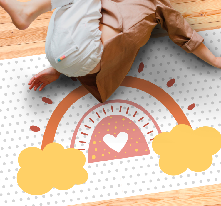 Tapete vinílico para bebés paisagem de nuvens do arco-íris - TenStickers