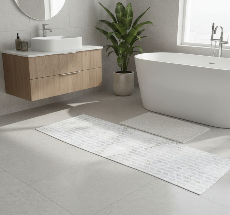 Tapete vinílico casa de banho azulejos pequenos dourados - TenStickers