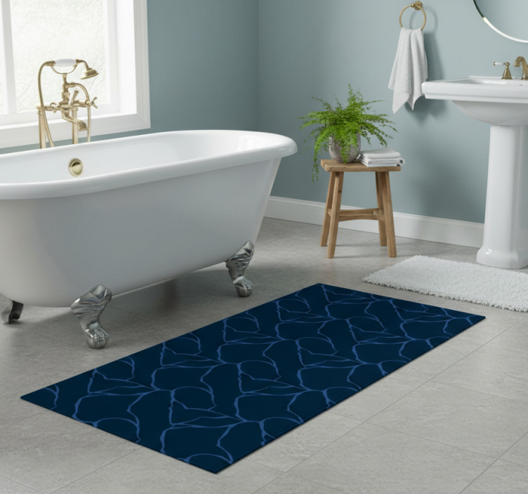 Tapete vinílico casa de banho design em mármore azul - TenStickers