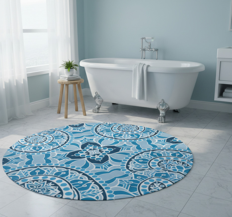 Tapete vinílico casa de banho estilo mandala - TenStickers