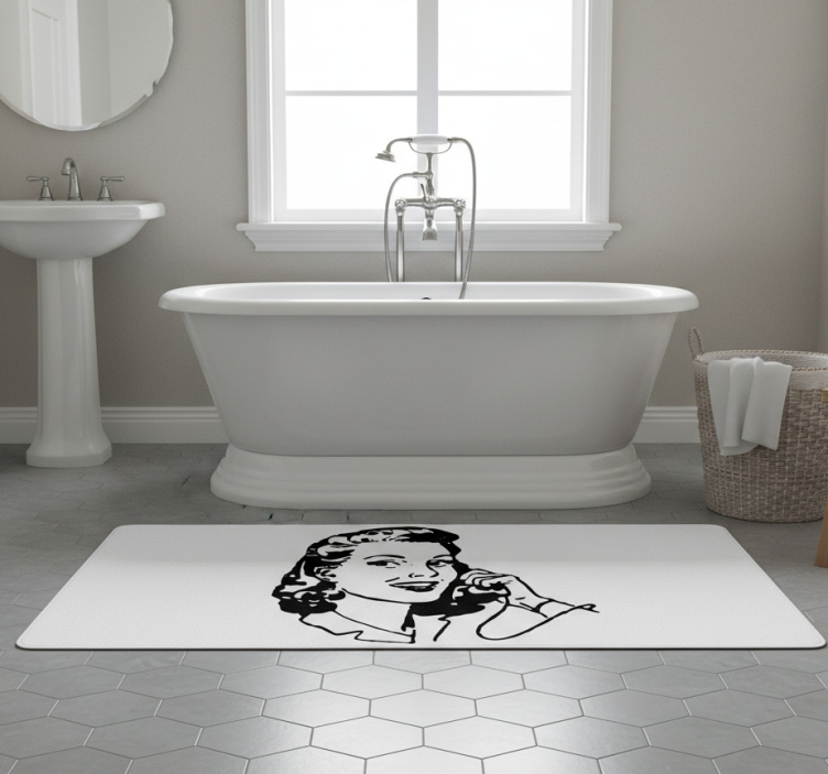 Tapete vinílico casa de banho estilo anos 40 - TenStickers