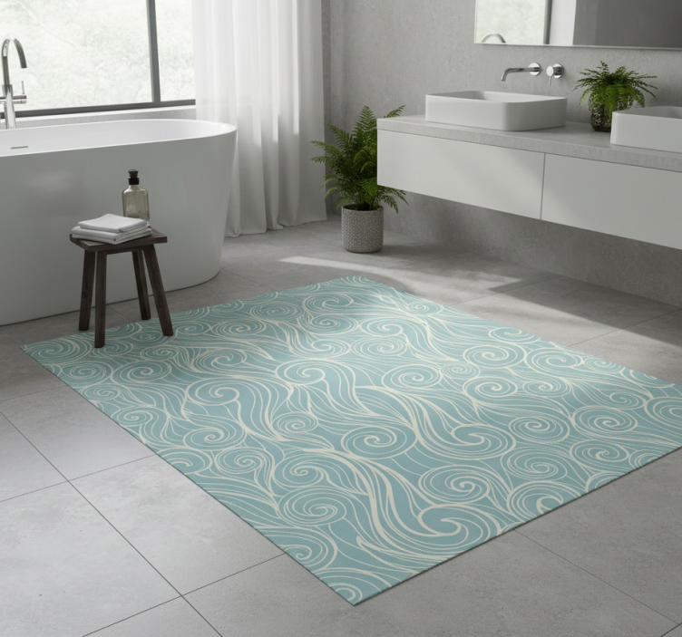 Tapete vinílico casa de banho oceano com onda - TenStickers