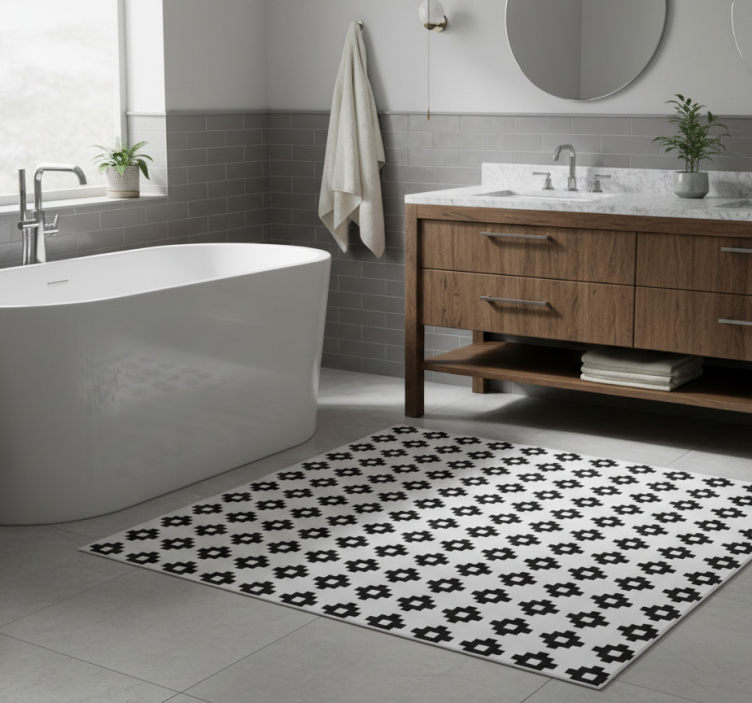 Tapete vinílico casa de banho papel de parede moderno - TenStickers