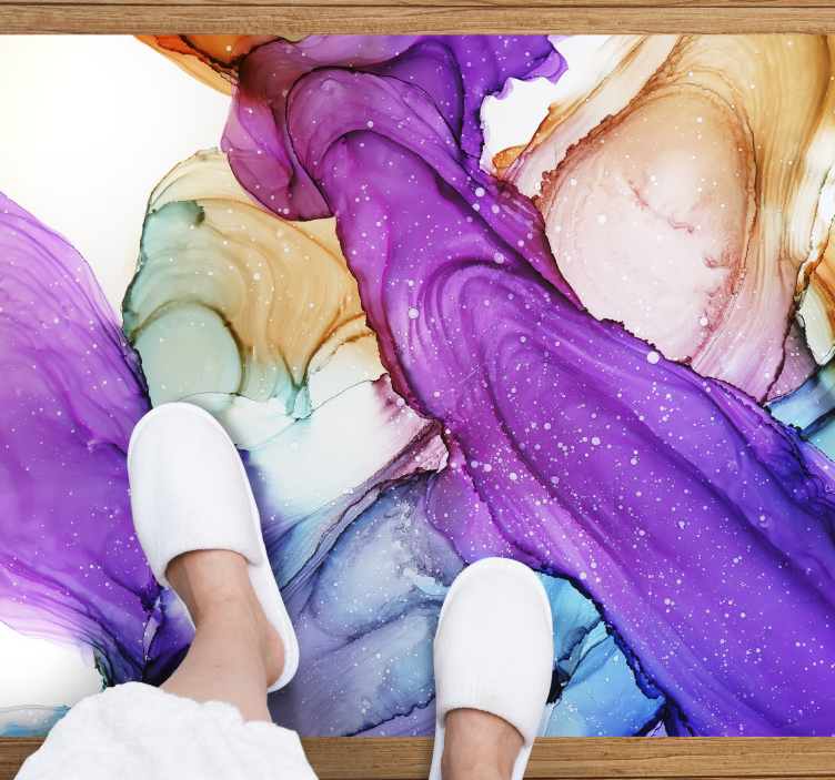 Tapete vinílico casa de banho redemoinhos fluidos abstratos - TenStickers