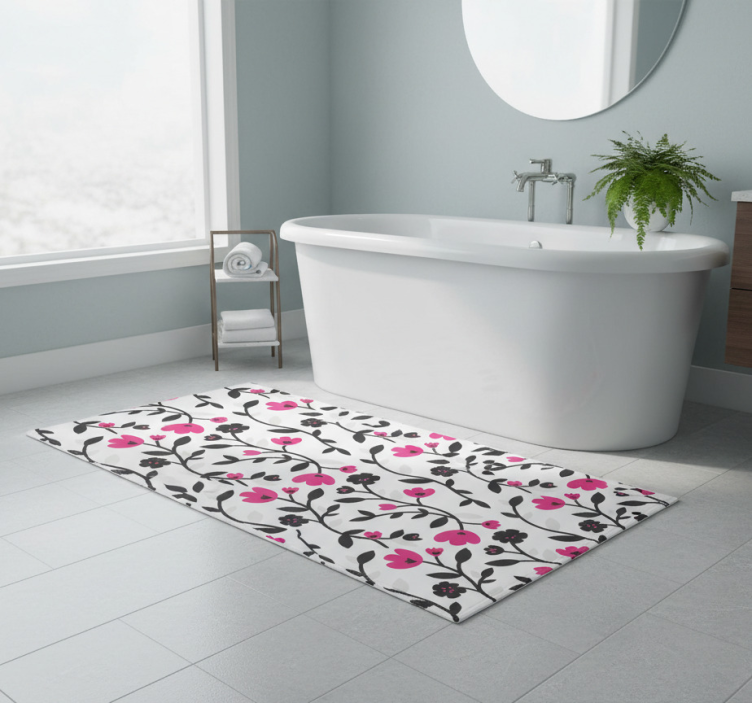 Tapete vinílico casa de banho textura rosa - TenStickers