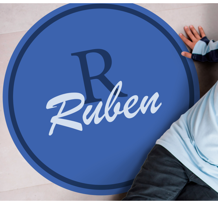 Tapete vinílico com nome círculo personalizado - TenStickers