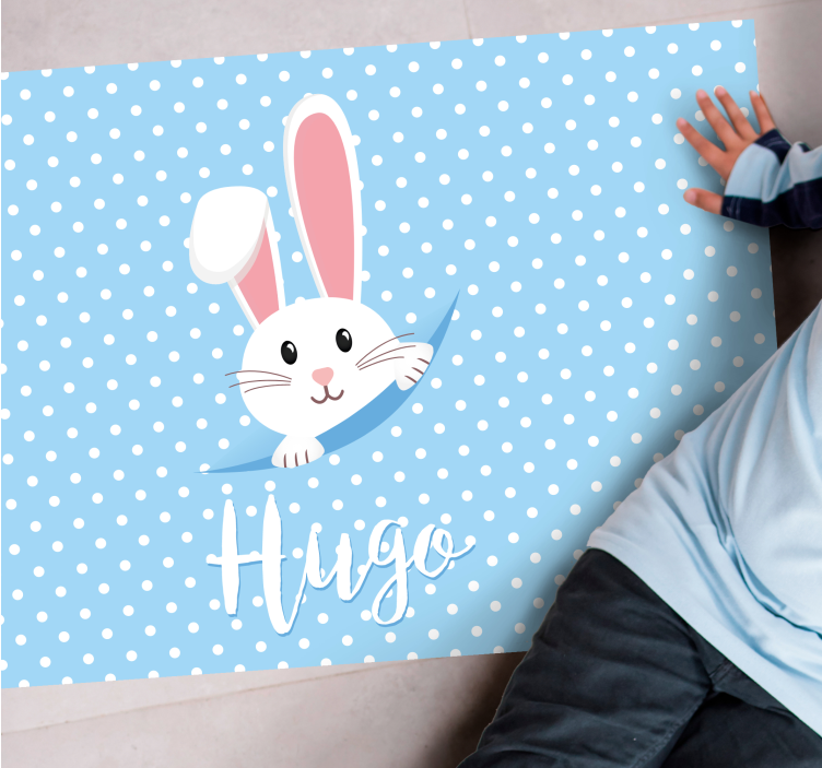 Tapete em vinil infantil coelho e toupeiras - TenStickers