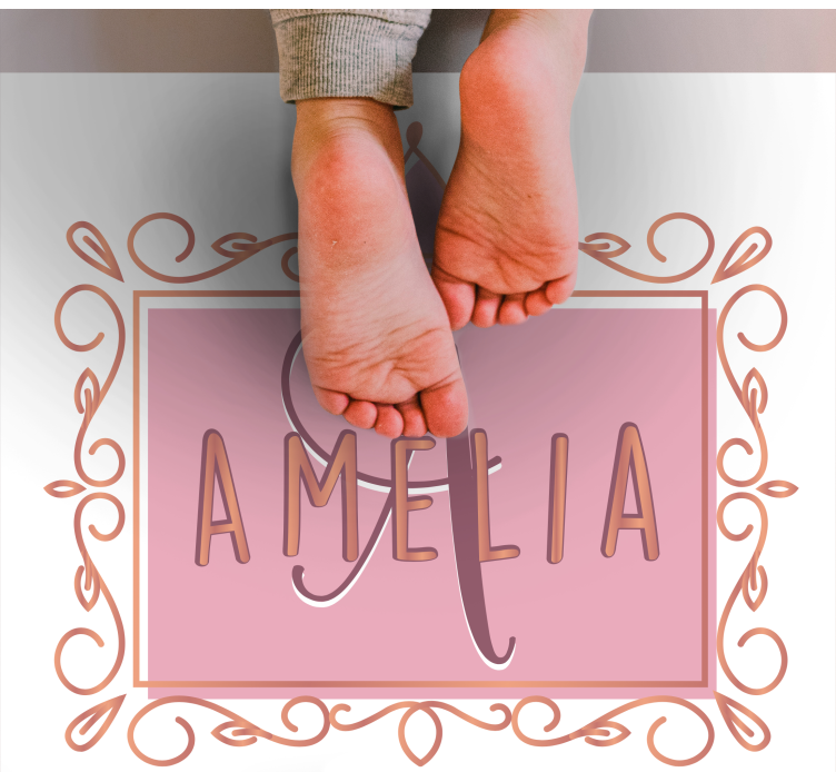 Tapete em vinil infantil coroa de princesa personalizada - TenStickers