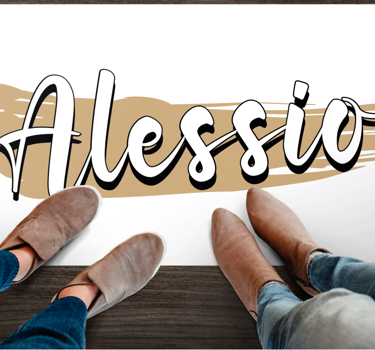 Tapete vinílico com nome design abstrato elegante - TenStickers