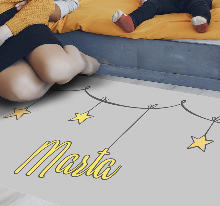 Tapete vinílico com nome estrelado personalizado - TenStickers