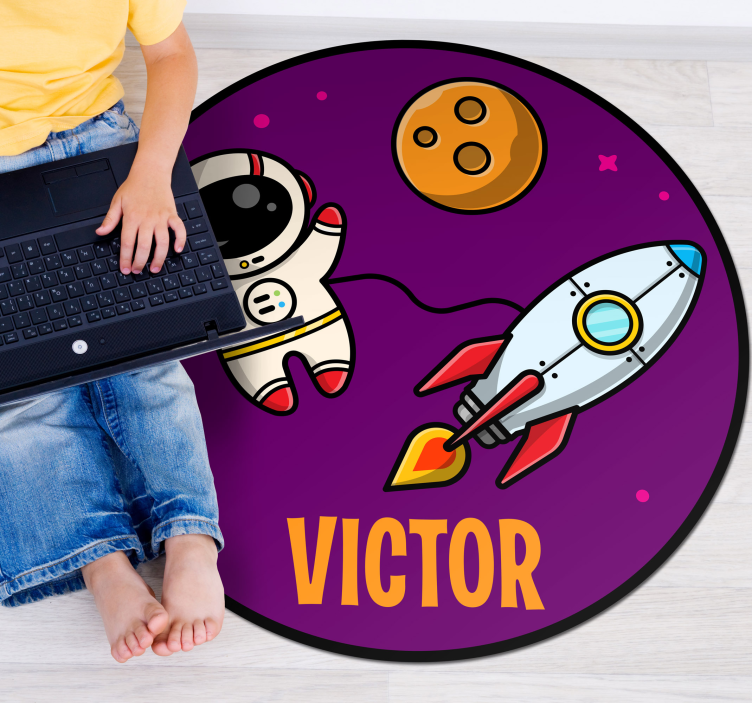 Tapete em vinil infantil expedição com nome - TenStickers