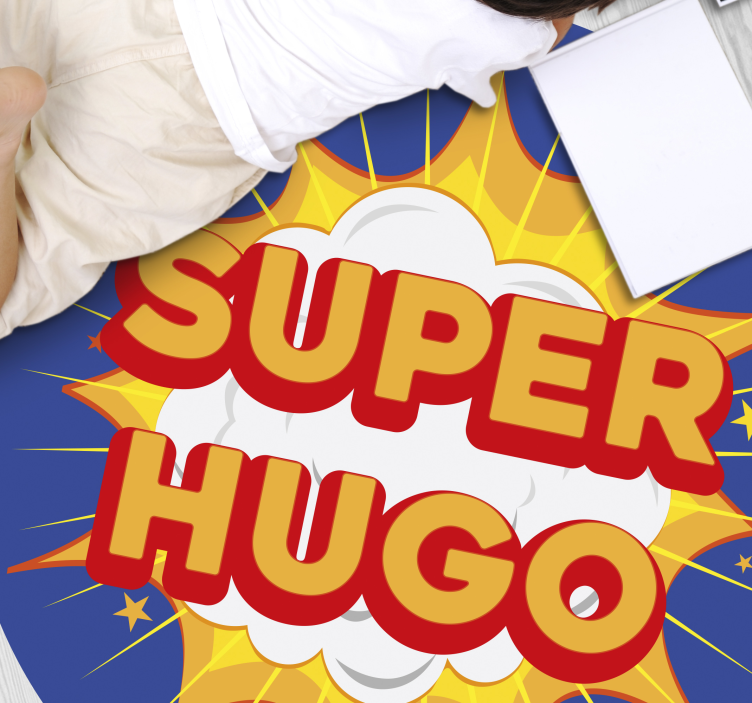 Tapete vinílico com nome explosão de super-herói - TenStickers
