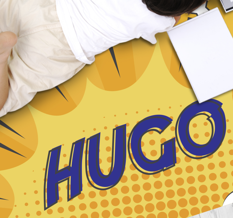 Tapete vinílico com nome sol heróico personalizado - TenStickers