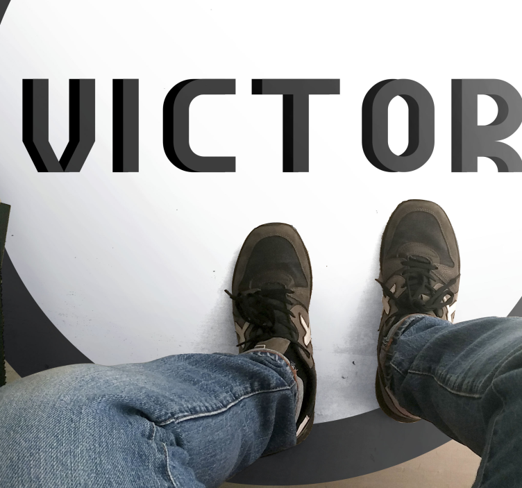 Tapete vinílico com nome monograma personalizado - TenStickers