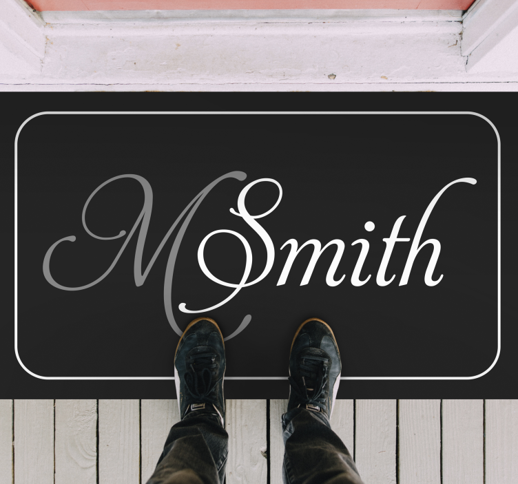 Tapete vinílico com nome monograma personalizável - TenStickers