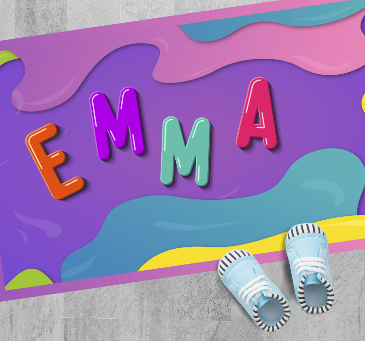 Tapete vinílico com nome nome personalizado - TenStickers