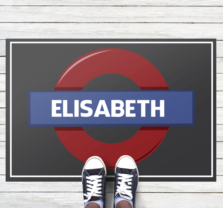 Tapete vinílico com nome placa subterrânea - TenStickers