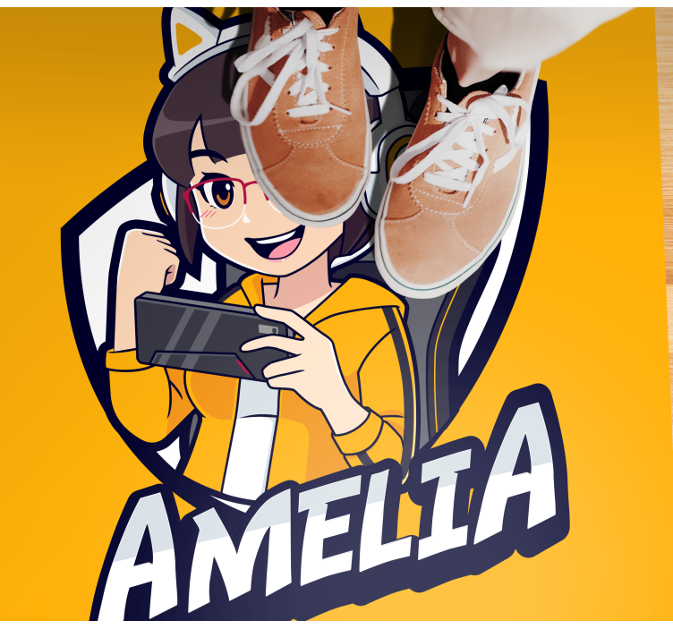 Tapete vinílico juvenil retrato de jogo personalizado - TenStickers