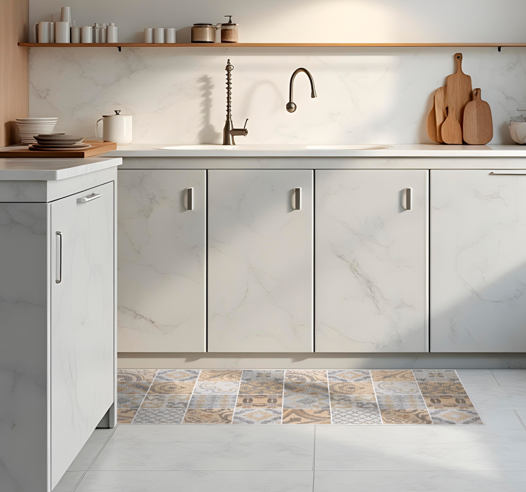 Tapete vinílico cozinha cimento arancioni - TenStickers