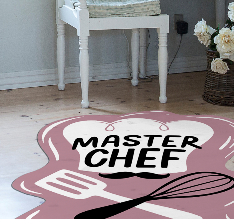 Tapete vinílico cozinha emblema do chef mestre - TenStickers