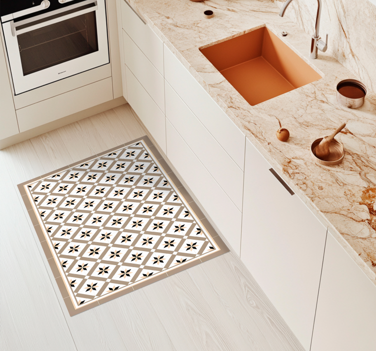 Tapete vinílico cozinha hidráulico marrom - TenStickers