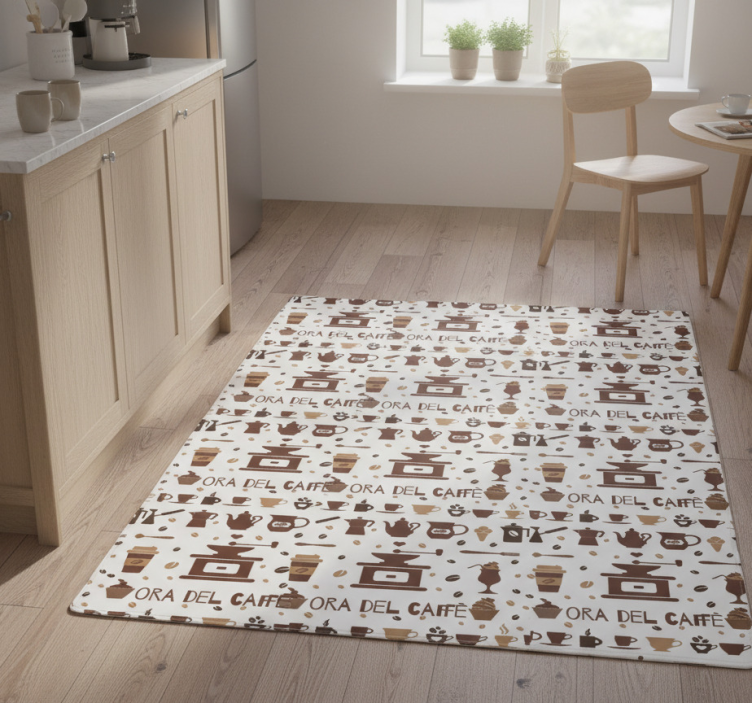 Tapete vinílico cozinha hora do café - TenStickers