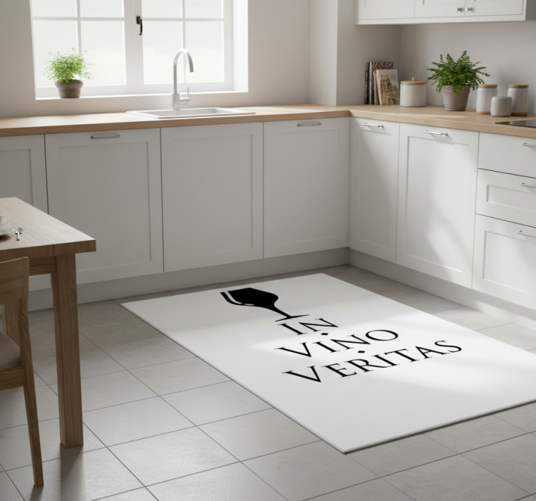 Tapete vinílico cozinha a verdade está no vinho - TenStickers
