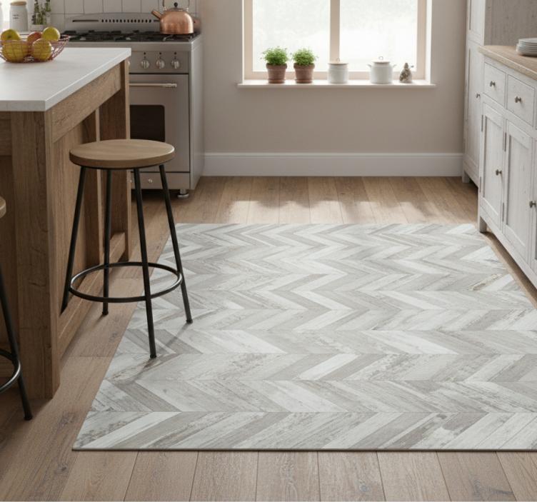 Tapete vinílico cozinha plank rústico - TenStickers