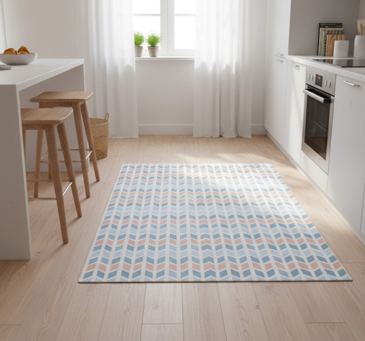 Tapete vinílico cozinha setas verticais nórdicas - TenStickers