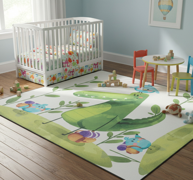 Tapete vinílico de animais amigos do lago - TenStickers