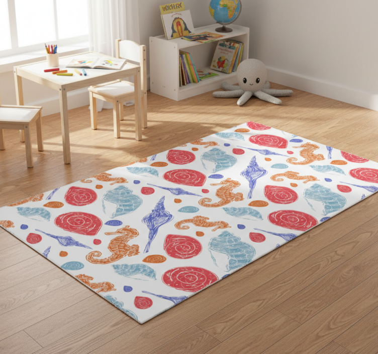Tapete vinílico de animais azulejos subaquáticos - TenStickers
