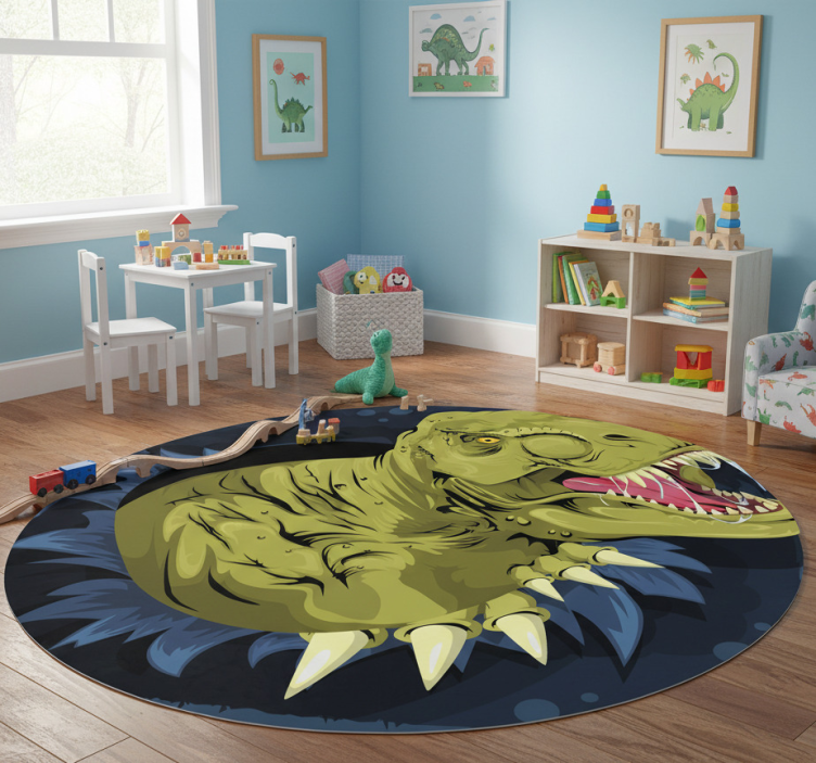 Tapete vinílico de animais cabeça de tyrannossauro - TenStickers