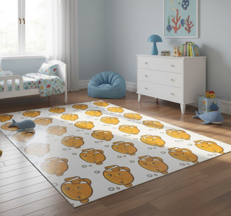 Tapete vinílico de animais com padrão de peixe-palhaço - TenStickers