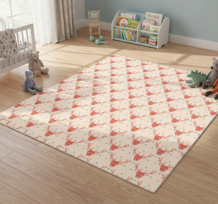 Tapete vinílico de animais criaturas de chifres vermelhos - TenStickers