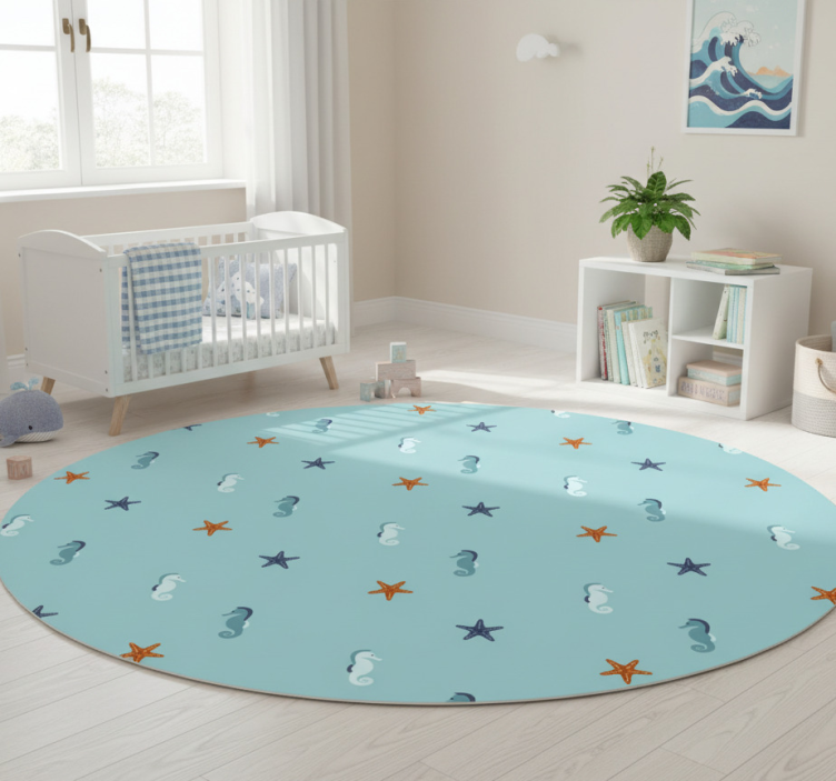 Tapete vinílico de animais estilo marinho - TenStickers