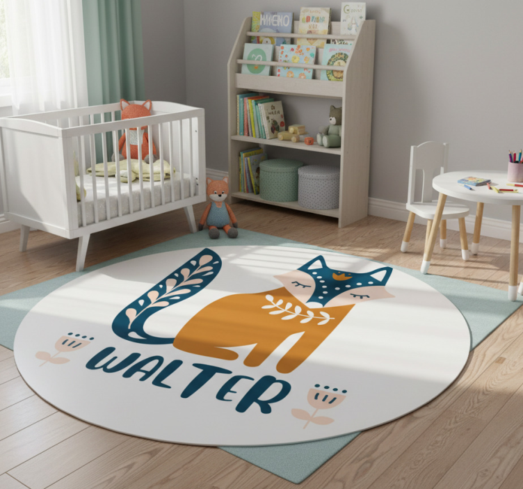 Tapete vinílico de animais ilustração de raposa - TenStickers