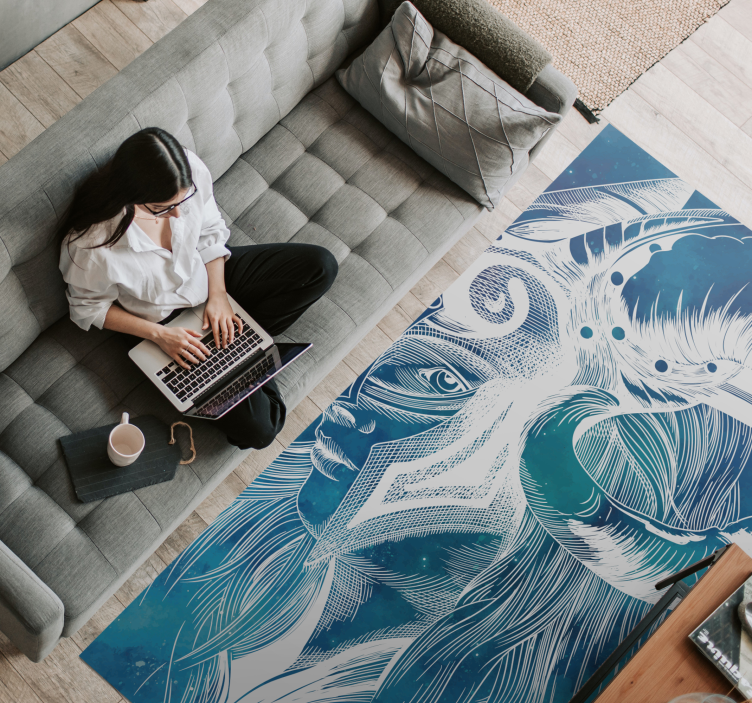 Tapete vinílico de animais ilustração mítica de caprino - TenStickers