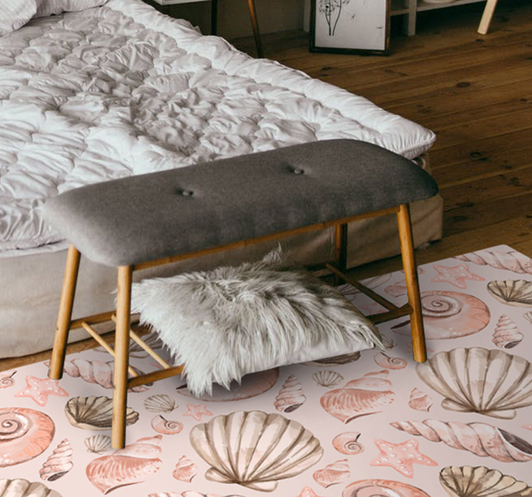 Tapete vinílico de animais padrões de concha - TenStickers