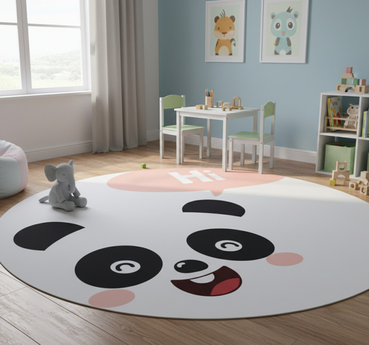 Tapete vinílico de animais panda cartoon acenando - TenStickers