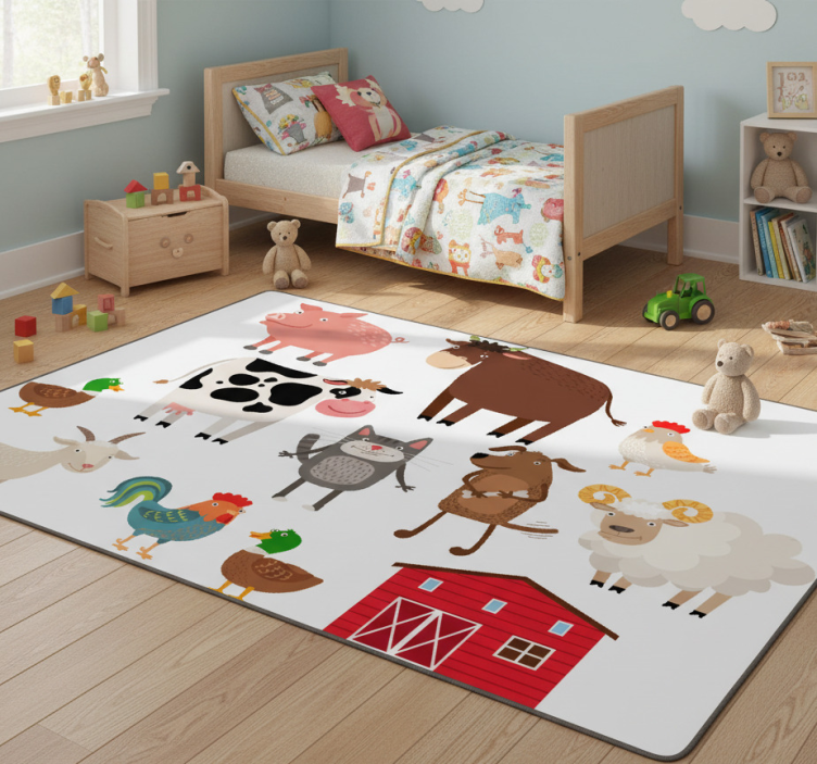 Tapete vinílico de animais para fazenda - TenStickers