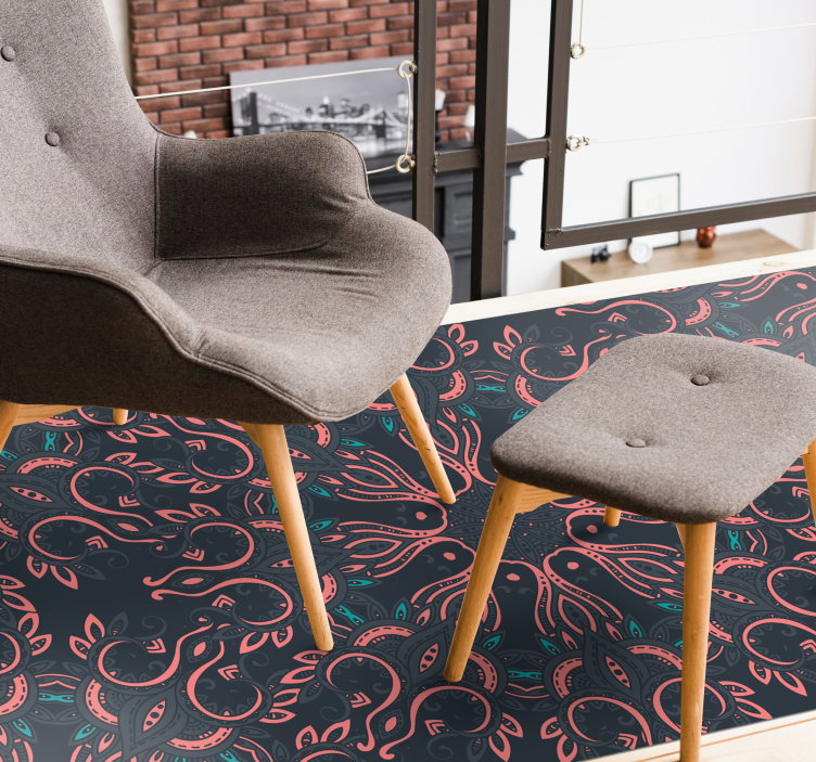 Tapete vinílico de animais polvo estampado - TenStickers