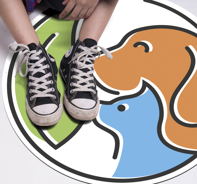 Tapete vinílico de animais rostos de animais abstratos - TenStickers